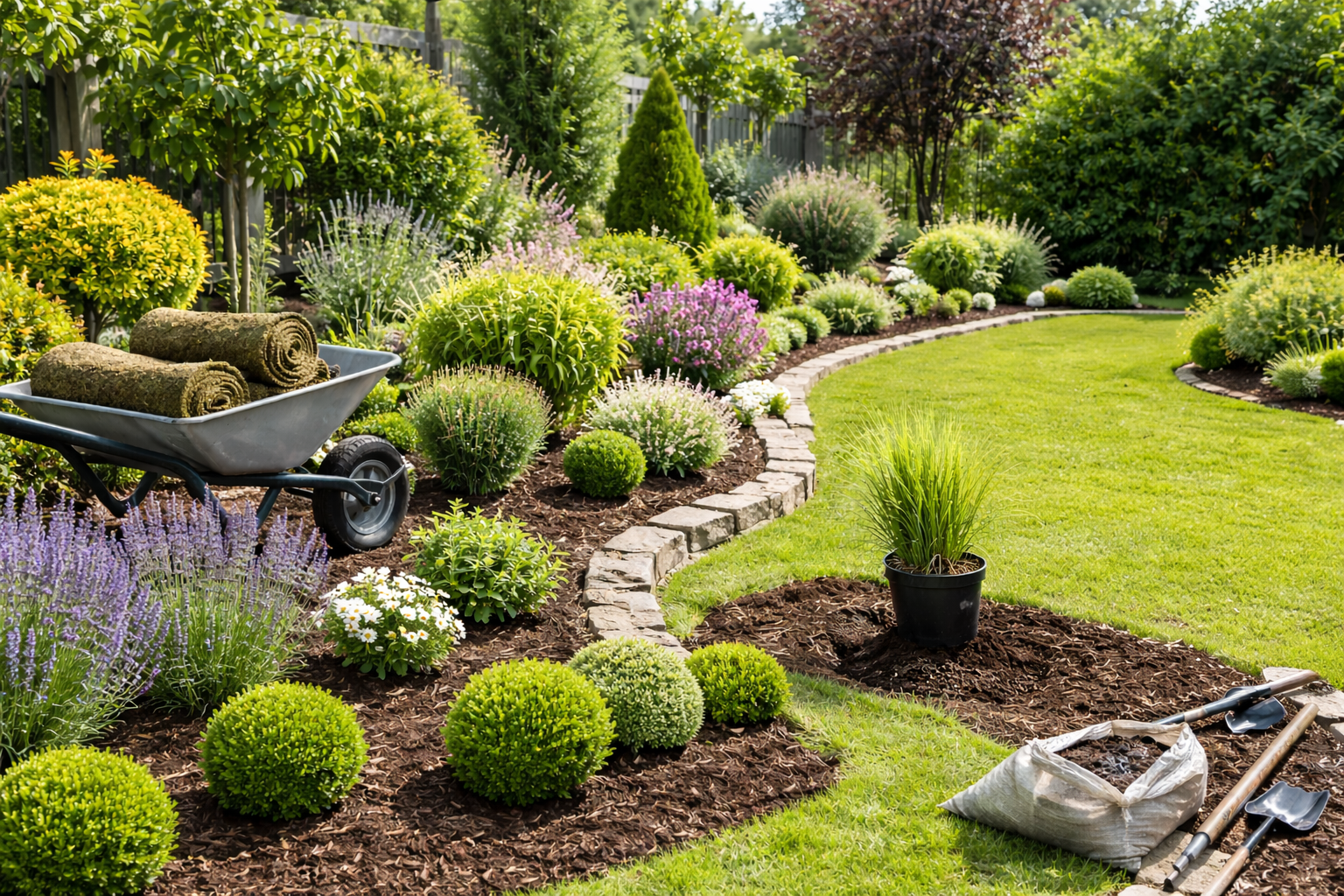 Aménagement et création de jardin en Vendée par les Pépinières Claveau